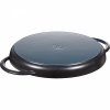Okrągła Patelnia żeliwna Grillowa Z Dwoma Uchwytami 22 Cm, Czarny Staub